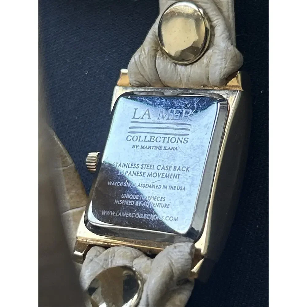 La Mer Gold Tone Women’s Wrap Style Quartz Watch